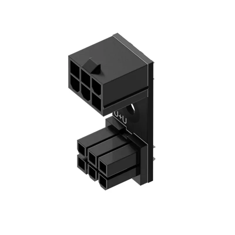 6‑Pin PCIe 180° Adapter U+U by Singularity (SC-A-PCIE6-UU) — 6‑pin PCI Express stačiakampis adapteris