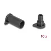 DeLOCK 60671 prievadų apsauginiai dangteliai 10 vnt. DL4 silikoniniai juodi 14x29x14 mm