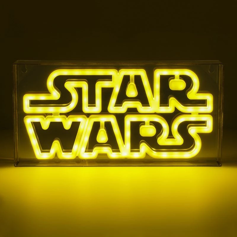 LED neoninė šviesa Paladone Star Wars dizaino PP13123SW — dekoratyvinis LED ženklas sienai ar lentynai