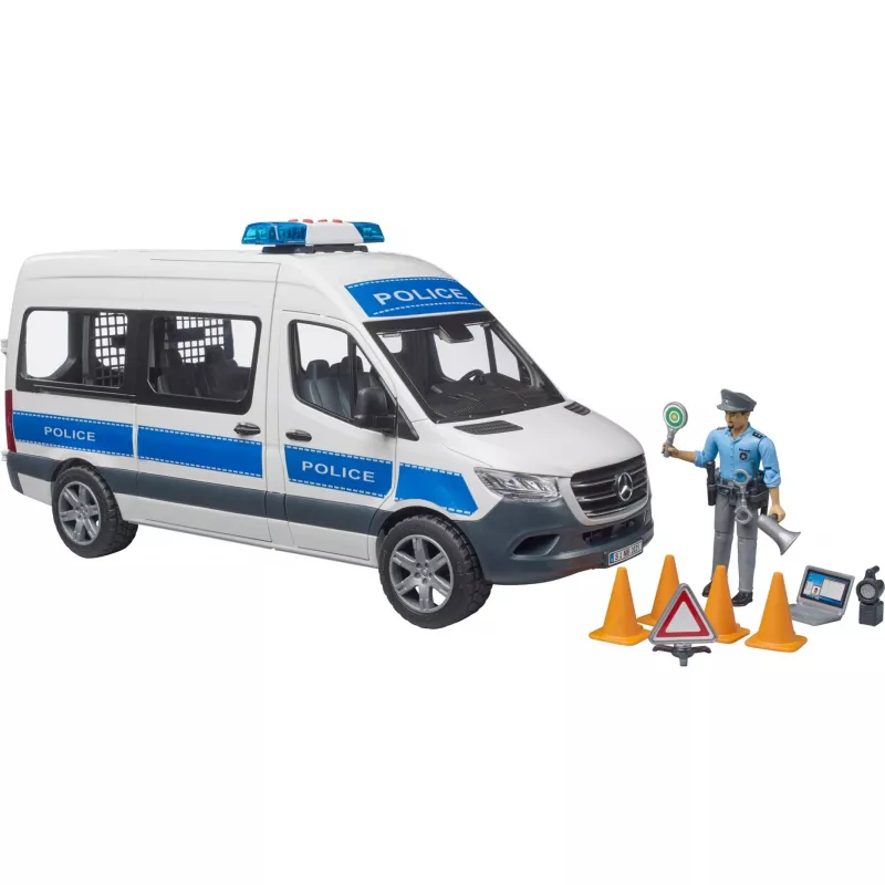 Mercedes-Benz Policijos Sprinter rinkinys su figūrėle ir šviesos/garso moduliu