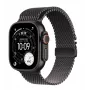 Išmanusis laikrodis „Apple Watch Ultra 3“ GPS + Cellular 49 mm juodo titano korpusas su juodo titano „Milanese“ apyranke (vidutinė)