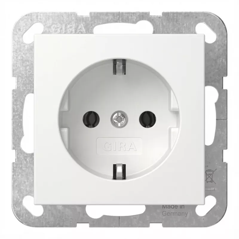 Kištukinis lizdas SCHUKO Gira System 55 Reinweiß modelis 418827