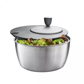 Salotų džiovyklė GEFU Rotare nerūdijantis plienas, rankenėlės pavara, 3 l, nerūdijančio plieno korpusas, apvali