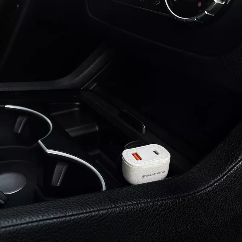 Automobilinis įkroviklis Tellur TLL151341 36W 6A PD18W QC3.0 — USB automobilinis adapteris greitajam įkrovimui