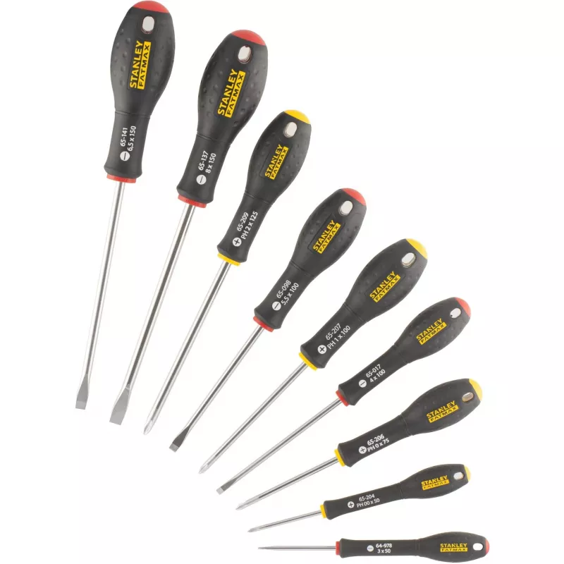 Rankinis atsuktuvų rinkinys STANLEY FATMAX FMHT65439-0 — tiesūs atsuktuvai, įvairių dydžių