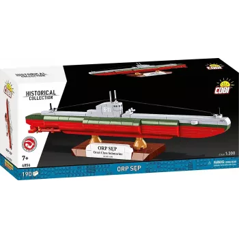 Plastikinis modelio rinkinys Cobi Lenkijos submarinas ORP Sep 1:300 mastelis (COBI-4856)