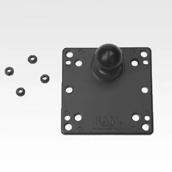 RAM Mounts 100x100 mm VESA plokštė su rutuliu, juoda, 121 mm