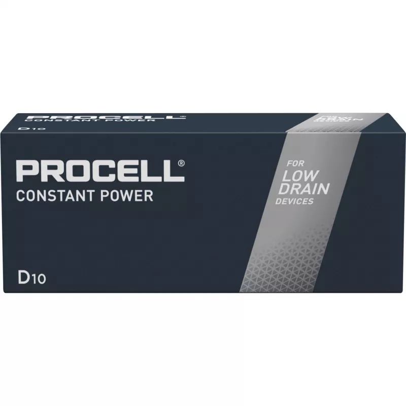 Šarminė D baterija Procell INTENSE POWER 1,5V — didelės iškrovos, pakuotėje 10 vnt.