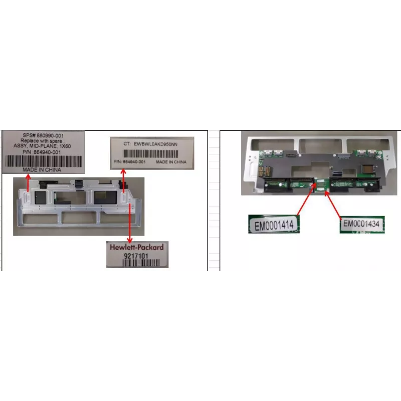 Vidurinė plokštė, skirta HP Enterprise Apollo 4510 (MPN 880990-001)