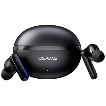 Bluetooth ausinės Usams TWS E02 ANC+ENC juodos