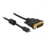 Vaizdo kabelio adapteris DeLOCK 83586 Micro-HDMI į DVI-D 2 m juodas