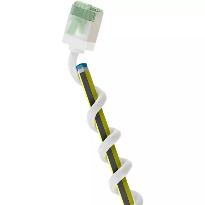 Goobay Ultra-Flexible CAT 8.1 komutacinis kabelis plonas U/FTP baltas - itin trumpas kištukas 99.9% (74360)