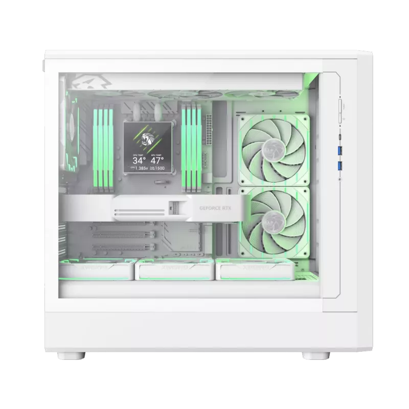 Gamemax korpusas | CLAW 460 WH | Baltas | Mid-Tower | Maitinimo blokas komplekte: Ne