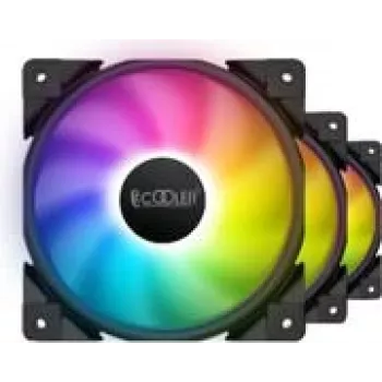 PCCOOLER 120mm HALO-FRGB-3I1 PC korpuso ventiliatorius, 120mm, 1000–2000 RPM, ARGB