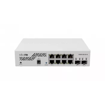 Tinklo komutatorius MikroTik CSS610-8G-2S+IN — 8x Gigabit RJ-45, 2x SFP+ 10G, PoE, 12–57V įvestis