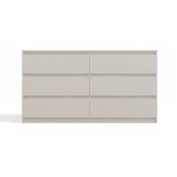 Komoda MALWA M6/140 by top e shop — 6 stalčiai, 1380×400×750 mm, kašmyro laminatas