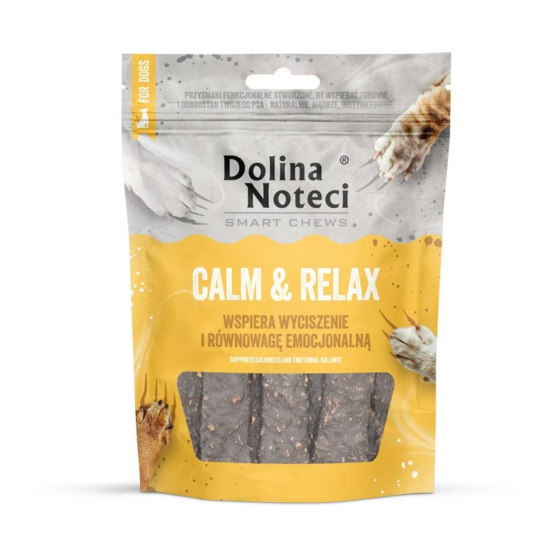 „Calm & Relax Smart Chews“ šunų skanėstai, „dolina noteci“, 7 vnt. pakuotė — raminantis papildas