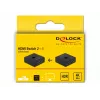 DeLock HDMI 2 į 1 dvikryptis kompaktiškas 4K 60 Hz jungiklis - Mažmeninė dėžutė - Vaizdo/garso jungiklis - 2 x HDMI - Staliniam naudojimui (64072)