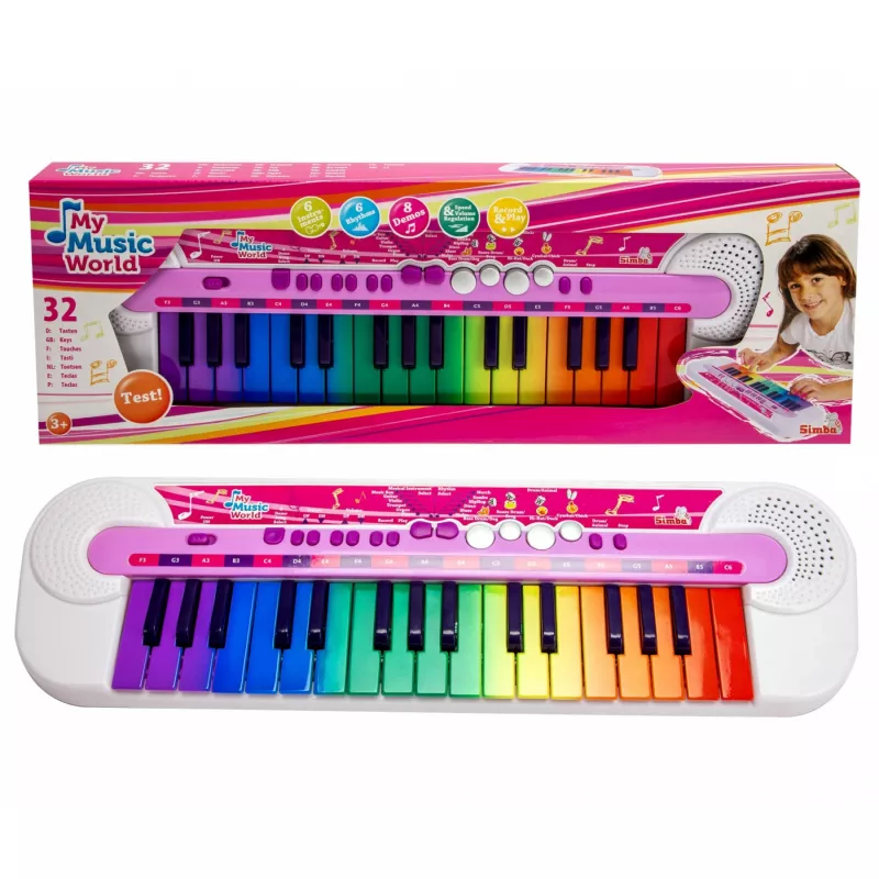 Klaviatūra Simba Toys Benelux My Music World 106834638 su prisilietimui jautriais klavišais