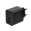 Crong sieninis pakrovėjas Ultra Compact GaN 35W PD 3.0 2x USB-C (juodas)