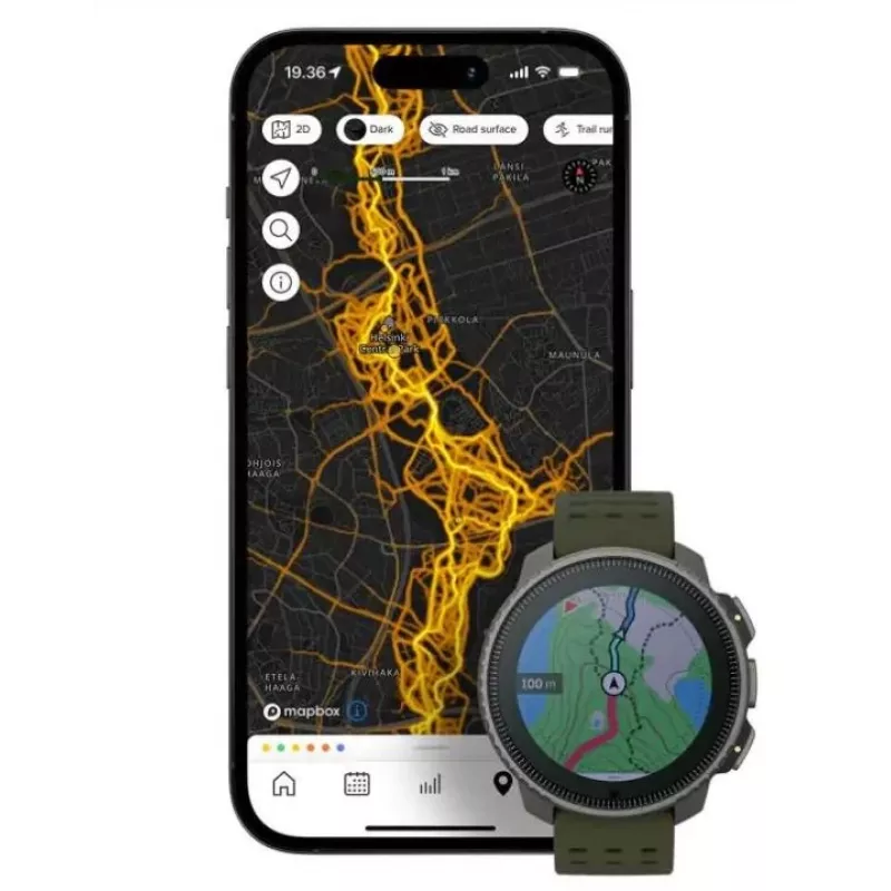 Suunto Vertical 3,56 cm (1,4) Taškinė matrica 49 mm 280 x 280 pikselių Jutiklinis ekranas Juodas GPS (palydovinis)