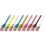 LogiLink CQ2077S RJ45 tinklo kabelis, jungiamasis kabelis CAT 6 S/FTP 5,00 m geltonas, atsparus liepsnai, su fiksatoriumi