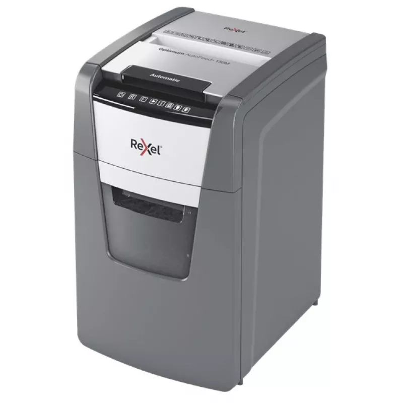 Rexel AutoFeed+ 130M popieriaus smulkintuvas, mikro-pjovimo smulkinimas, 55 dB, juoda, pilka