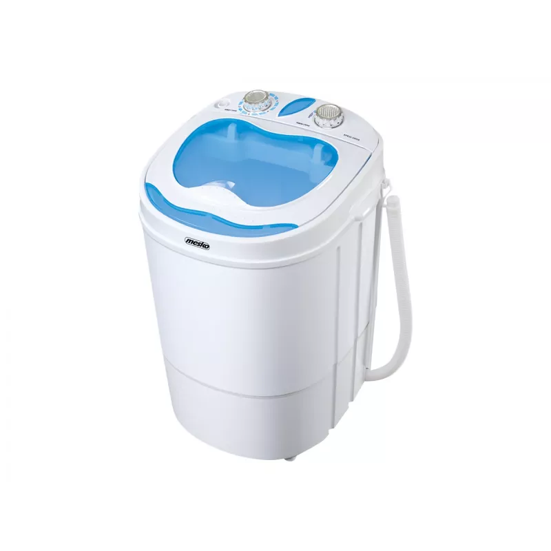 Skalbyklė su viršutiniu įkrovimu Mesko MS 8053 — 3 kg talpa, 360×370×530 mm, mėlyna/baltos spalvos
