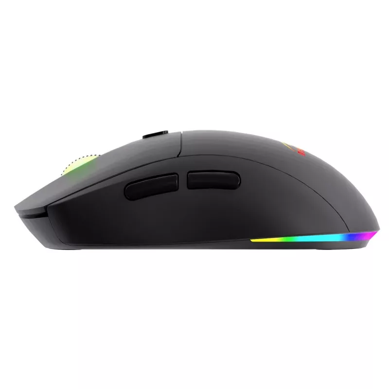 Belaidė pelė MEDIA-TECH MT1124 BT/RF Silent & Recharge — abiem rankoms tinkama, 3200 DPI, Bluetooth + 2,4 GHz USB, 6 mygtukai, įkraunama