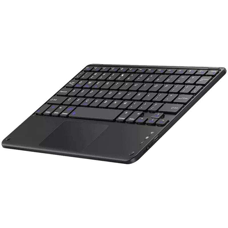 „Blackview K2“ belaidė Bluetooth klaviatūra, 242,3×168,7×6,5 mm, Bluetooth 3.0, baterija 280 mAh, skirta „Windows“, „Android“, „iOS“, juoda