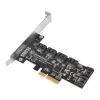 SidabrinėSTONE Serial ATA valdiklis SST-ECS06 — PCIe kortelė su 6 SATA prievadais
