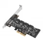 SidabrinėSTONE Serial ATA valdiklis SST-ECS06 — PCIe kortelė su 6 SATA prievadais
