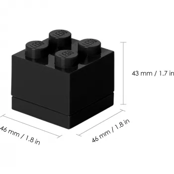 Lego Lunch Container Mini 4 Juoda 4011 (40111733)