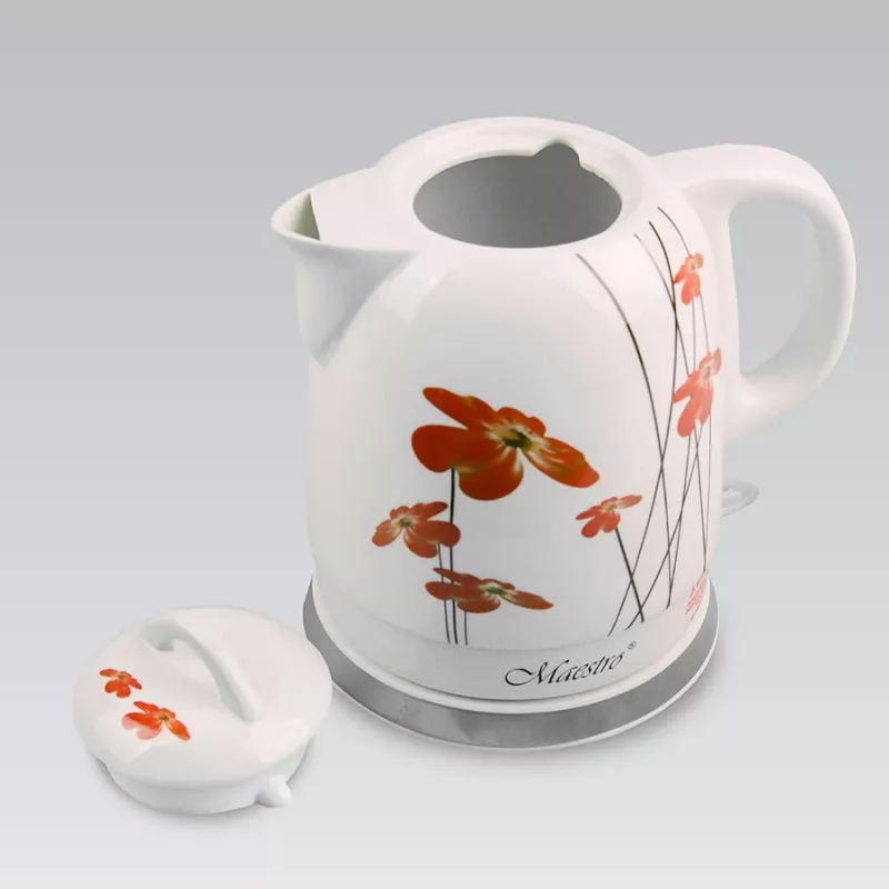Feel-Maestro MR-066-RED FLOWERS elektrinis virdulys 1,5 l 1200 W raudonas, baltas