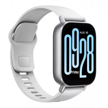 Išmanusis laikrodis Xiaomi Redmi Watch 5 Active — 2 colių (5,08 cm) LCD, 320×385, 470 mAh, sidabrinis, TPU juosta, 42,2 g