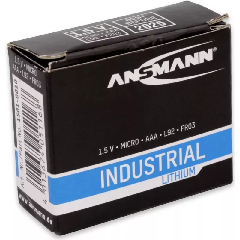 ANSMANN - Baterija 10 x AAA tipo ličio - juoda (1501-0010)