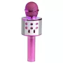 Karaokės mikrofonas Denver KMS-20P rožinis laidinis belaidis Bluetooth 3,5 mm