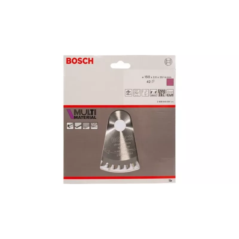 Diskiniai pjūklų peiliai Bosch Multi Material 2608640503 Storis 1,8 mm