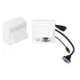 Vivolink WI221192 kištukinis lizdas HDMI + VGA + 3.5 mm baltas