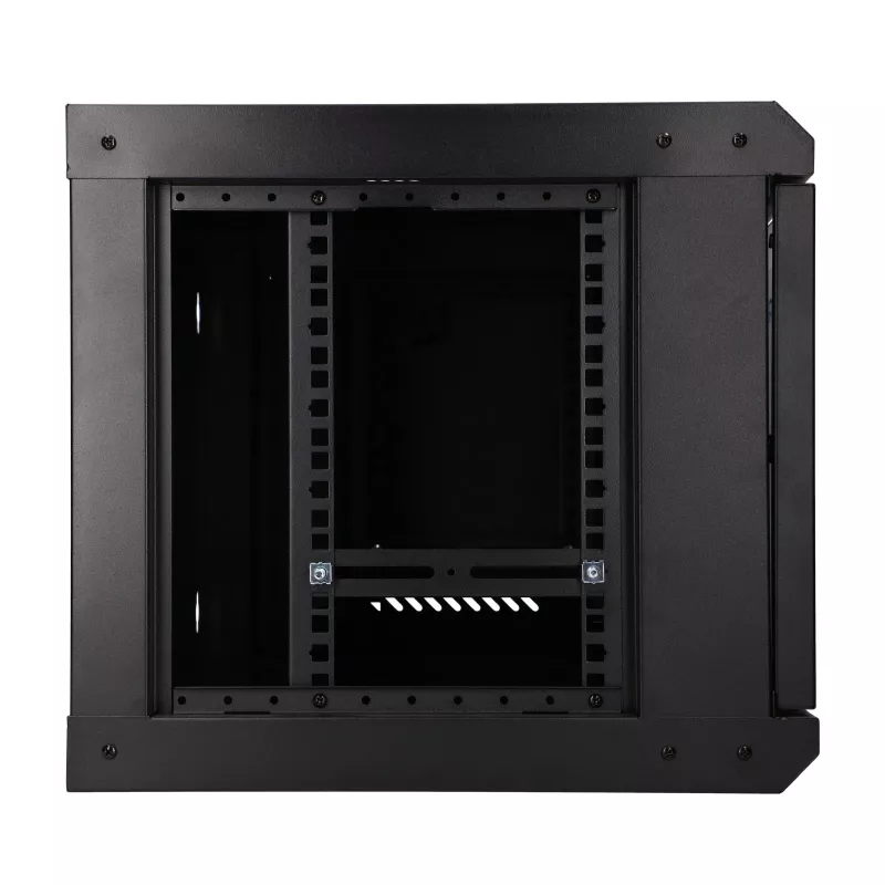 EXTRALINK LITE 6U 530X400 SIENINĖ MONTAVIMO SPINTA JUODA SU LENTYNA