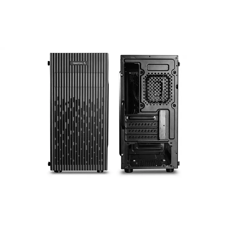 PC korpusas DeepCool Matrexx 30 Mini Tower — Micro ATX, grūdintas stiklas, 3x3,5 colio / 2x2,5 colio lizdai, GPU iki 25 cm