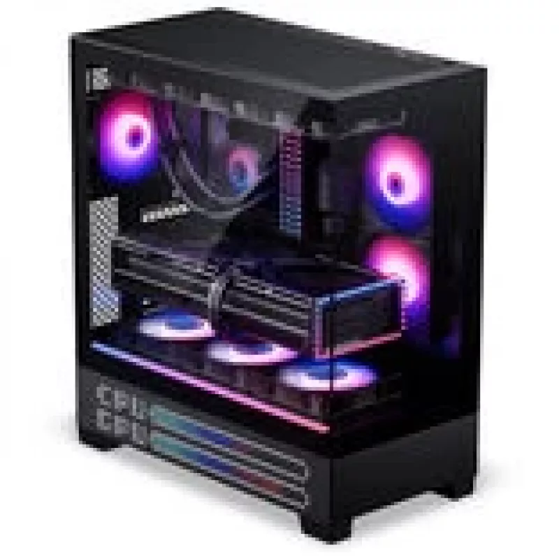 PHANTEKS XT View Matrix PC korpusas, Midi-Tower, E-ATX, grūdintas stiklas, Matrix LED - juodas (PH-XT523VM1_DBK01)