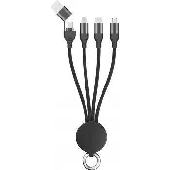 USB laidas 2GO 797363 USB A/USB C USB C/micro-USB B/Lightning Juoda