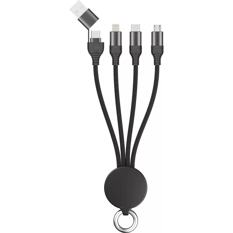 USB laidas 2GO 797363 USB A/USB C USB C/micro-USB B/Lightning Juoda
