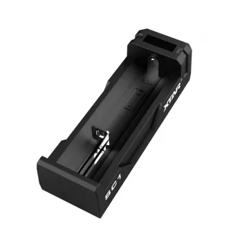 Baterijų įkroviklis XTAR SC1 vienos vietos USB-C, skirtas Li-ion 18650 elementams, 1 vieta, juodas