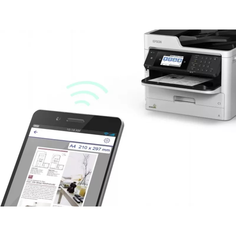 Rašalinis spausdintuvas Epson WorkForce Pro WF-M5799DWF vienspalvis daugiafunkcis A4, didelio našumo 60K–100K puslapių