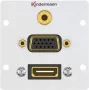 Kištukinis lizdas HDMI + VGA + 3,5 mm Kindermann 7444000586