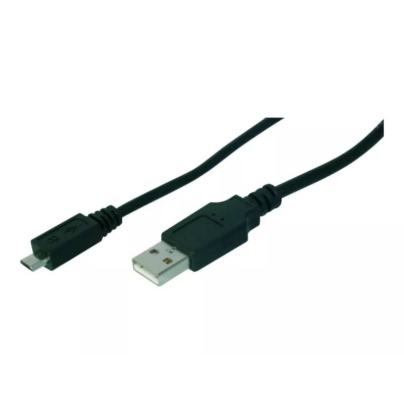 Assmann USB jungiamasis kabelis. tipas A - micro B M/M. 1,0 m. Suderinamas su USB 2.0. UL. juodas (AK-300127-010-S)