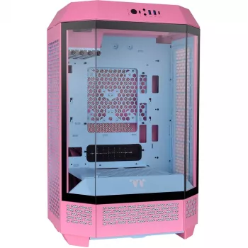 Thermaltake The Tower 300 Bubble Pink rožinis Grūdintas Stiklas - Midi/Mini Tower - ATX