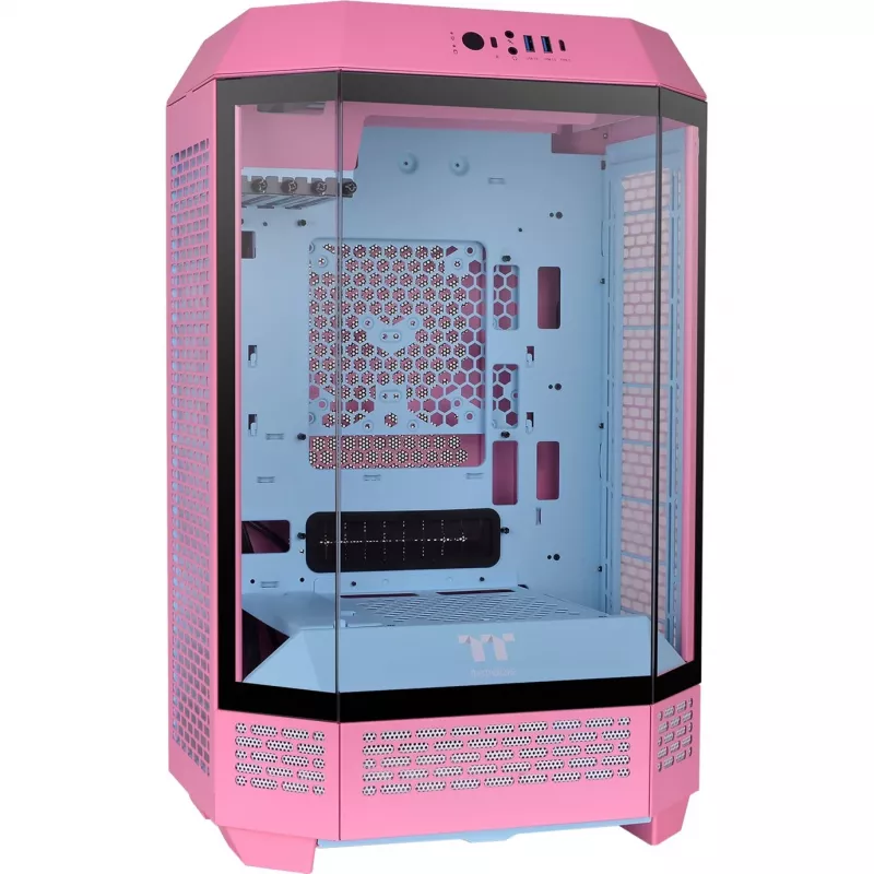 Thermaltake The Tower 300 Bubble Pink rožinis Grūdintas Stiklas - Midi/Mini Tower - ATX